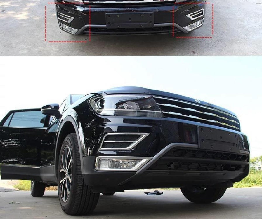 VW Tiguan MQB Chrom Nebelscheinwerfer Licht Abdeckung Rahmen Vorne