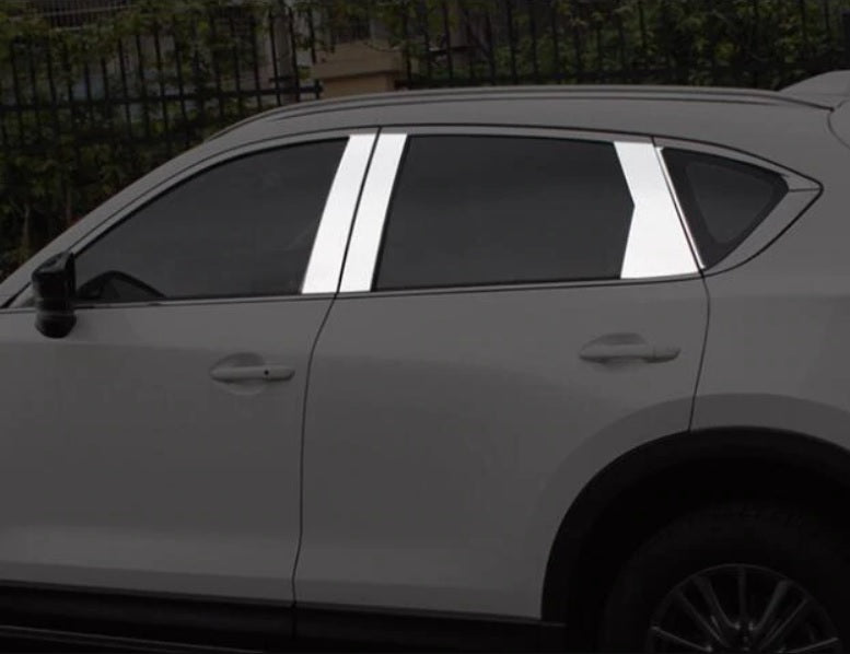 Mazda CX5 KF Chrom Zierleiste Zierstab Chromleiste A B C Säule Abdeckung