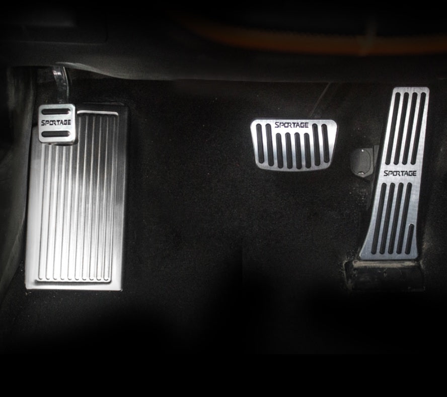 Kia Sportage 4 QL Edelstahl Pedal Kappen Gaspedal Kupplung Bremse Fußstütze
