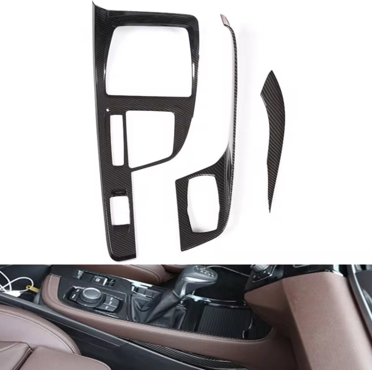 BMW X1 F48 / X2 F39 Carbon Mittelkonsole Schaltehebel Getriebe Gehäuse Abdeckung