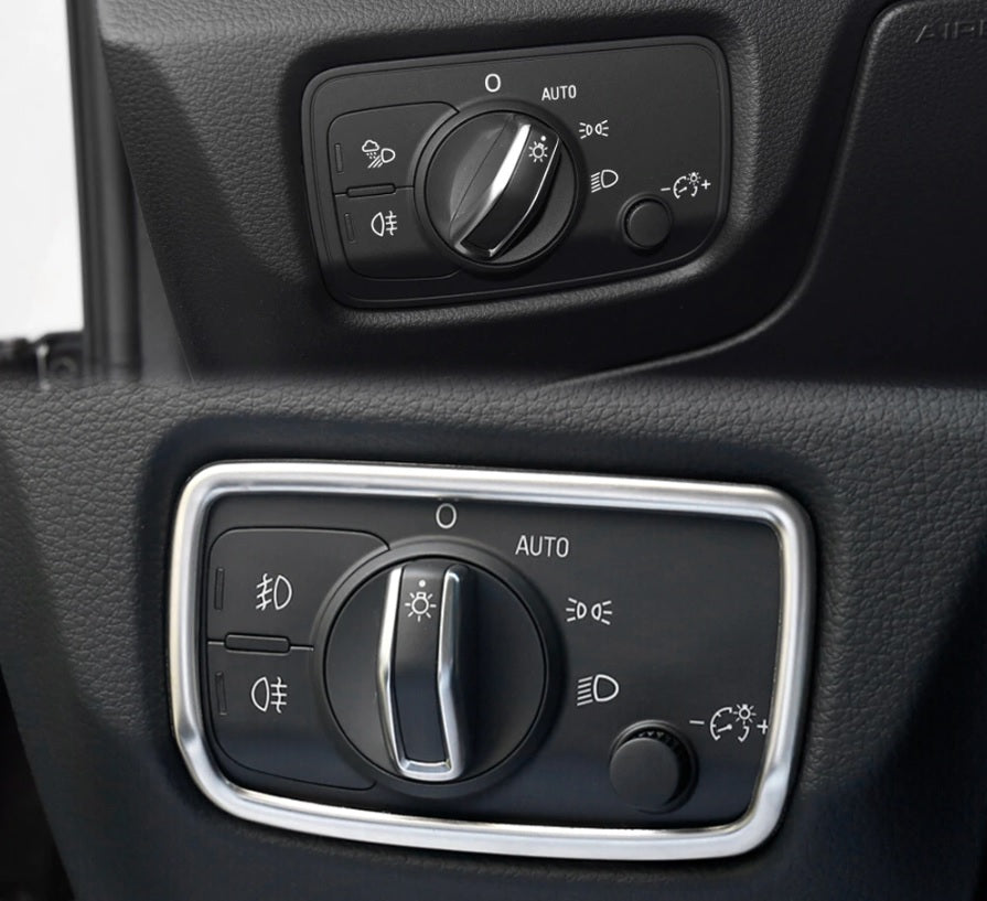 Audi A3 8V Chrom Licht Schalter Abdeckung Rahmen