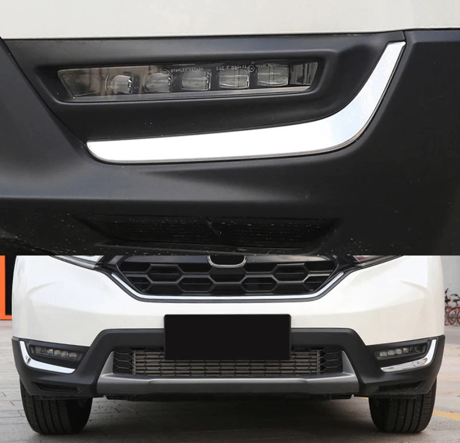 Honda CRV Chrom Nebelscheinwerfer Licht Abdeckung Leiste Vorne