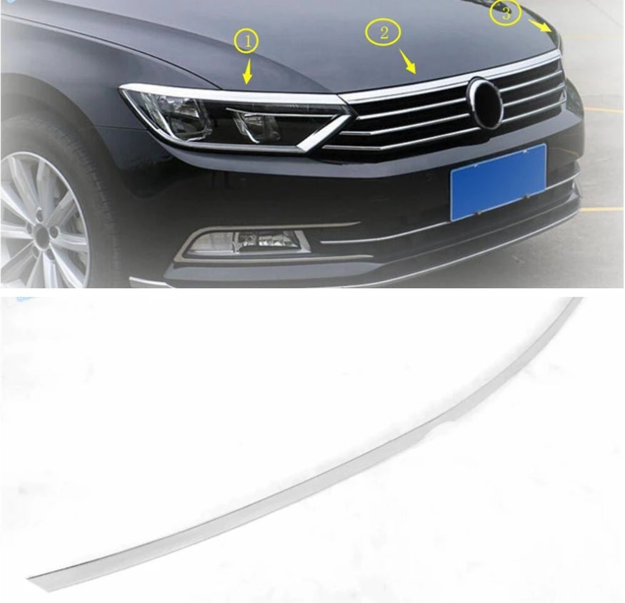 VW Passat B8 Edelstahl Stossleiste Kühlergrill Vorne Leiste Abdeckung