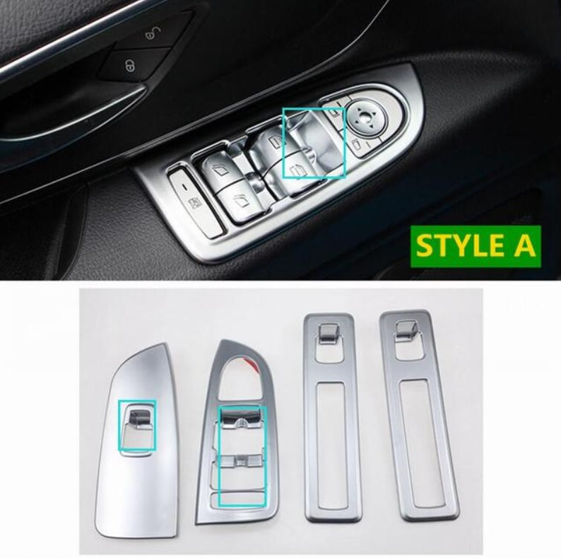 Mercedes Vito W447 Chrom Fenster Heber Schalter Taster Abdeckung Rahmen