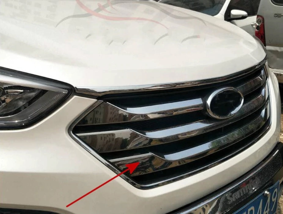 Hyundai Santa Fe 3 DM Chrom Stossleiste Kühlergrill Vorne Leiste Abdeckung