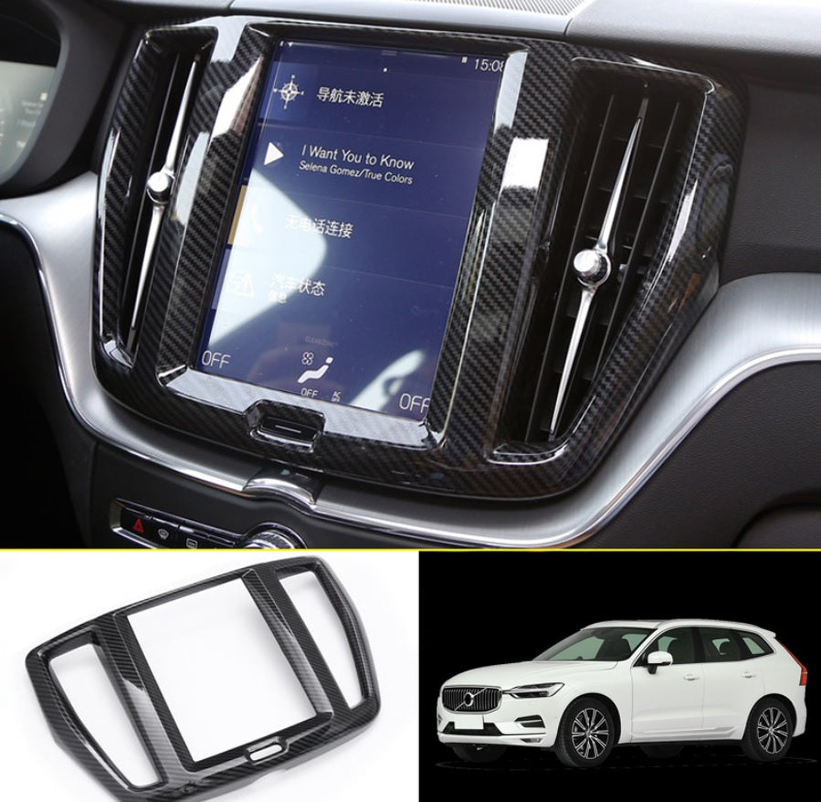 Volvo XC60 SPA Chrom Carbon Mittelkonsole Armaturenbrett Navigation Rahmen