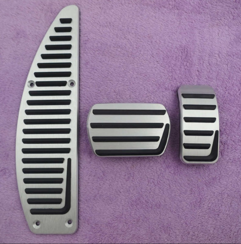 Volvo C30 P1 Edelstahl Pedal Auflagen Kappen Gaspedal Kupplung Bremse Fußstütze