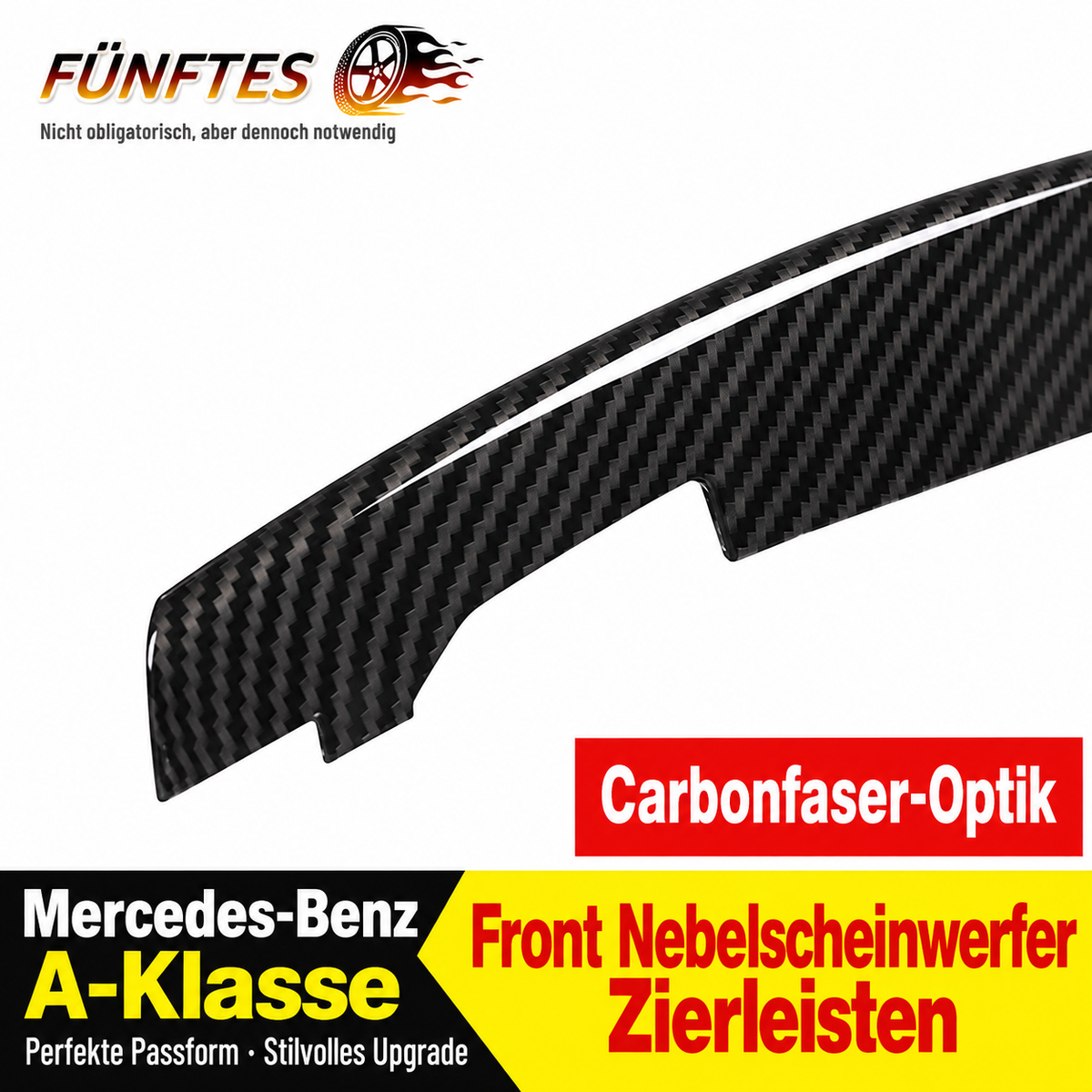 Mercedes A-Klasse W177 Nebelscheinwerfer Zierleisten Carbon Optik