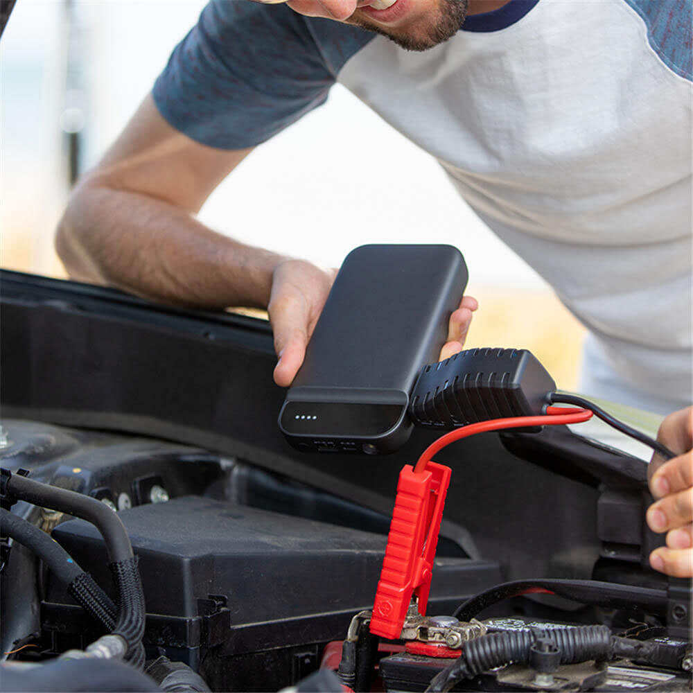 Auto Batterie Starthilfe Autobatterie Überbrücken Aufladen 11000mAh