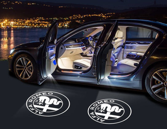 LED Türbeleuchtung für Alfa Romeo Giulia & Stelvio – Türprojektor Logo Licht, Willkommenslicht, Ambientebeleuchtung Tuning Zubehör