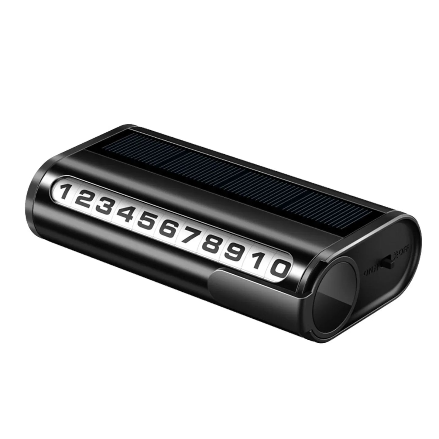 **Solarbetriebene Auto-Parknummerntafel, leuchtende Parkkarte, temporäre Stopp-Telefonnummer-Karte für Autodekoration und Zubehör**