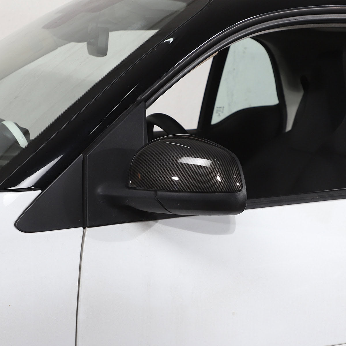 Passend für Mercedes-Benz Smart (Modelle 2016-2021), Außenspiegelabdeckung aus ABS in Carbon-Optik.