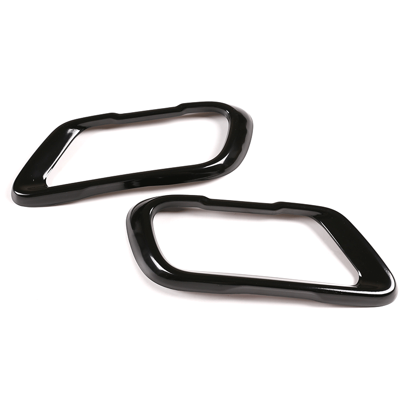 2er Set Glanzschwarz Edelstahl Endrohrblenden – Passend für BMW X5 (2021-2022) & Brilliance X5L