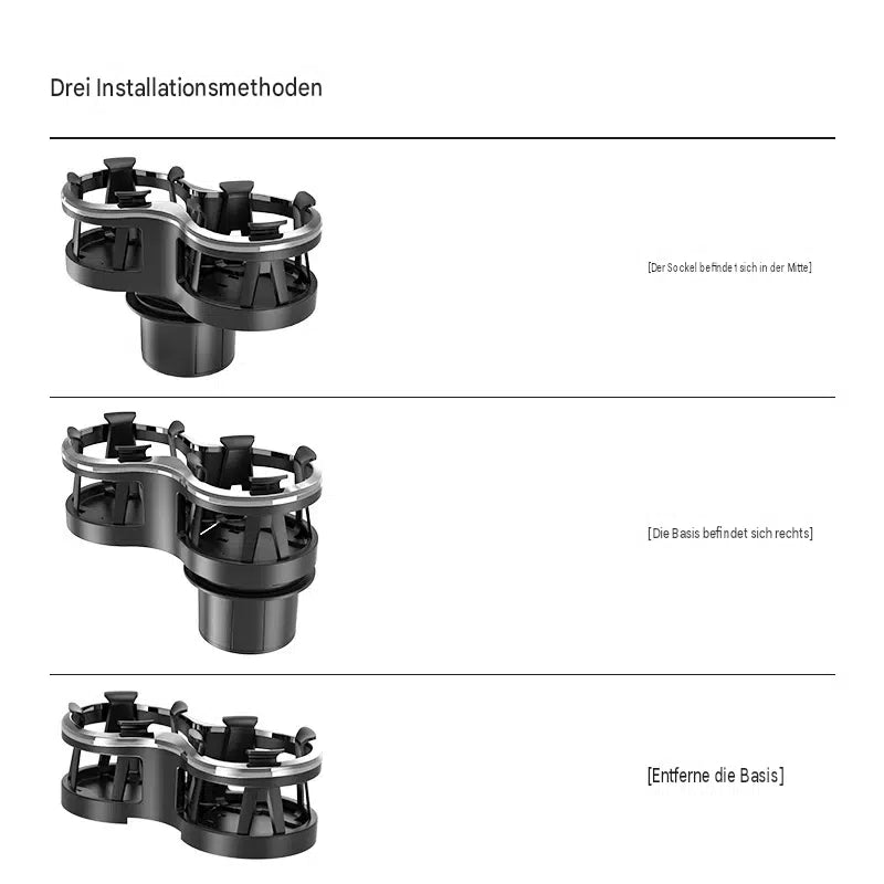 Doppel Becherhalter Auto Verstellbar | Original Getränkehalter Einsatz ABS
