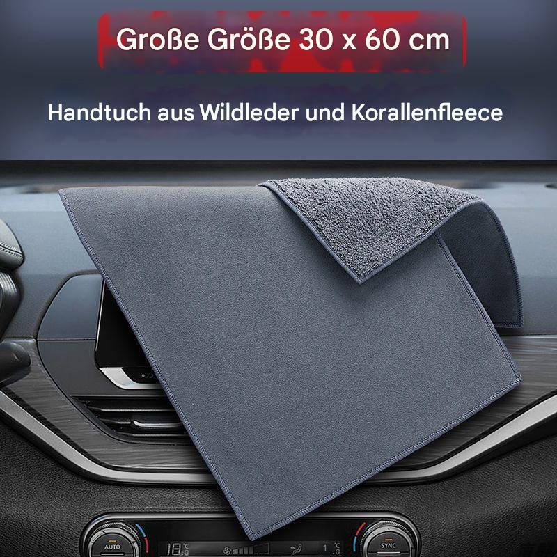 Verdicktes, saugfähiges, fusselfreies Auto-Waschtuch – Hochwertiges Wildleder-Reinigungstuch für Innenraum und Karosserie