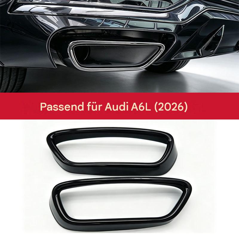Vierrohr‑Auspuffblenden Edelstahl für Audi A6L 2026 | Funftesrad