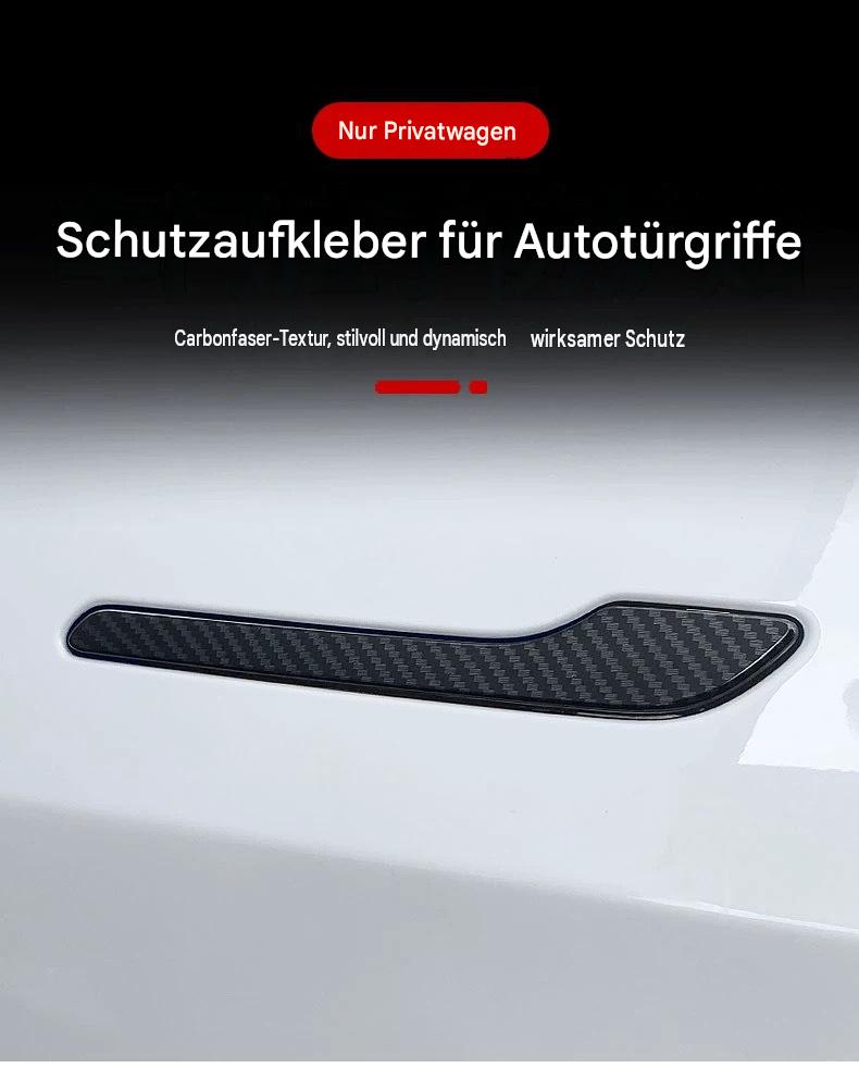 Tesla Model 3 / Y / Y L Türgriff-Abdeckungen in Carbon-Optik – ABS Türgriffschutz, Kratzschutz & Tuning Zubehör
