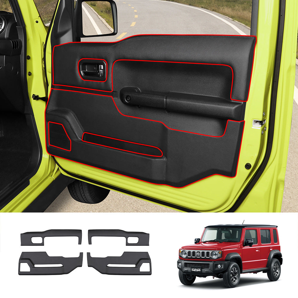 Suzuki Jimny JB64 JB74 JC74 2025 Türschutz Leder – 4-teiliges Set, Anti-Kick Türverkleidung, Kratzschutz mit 3M-Klebeband
