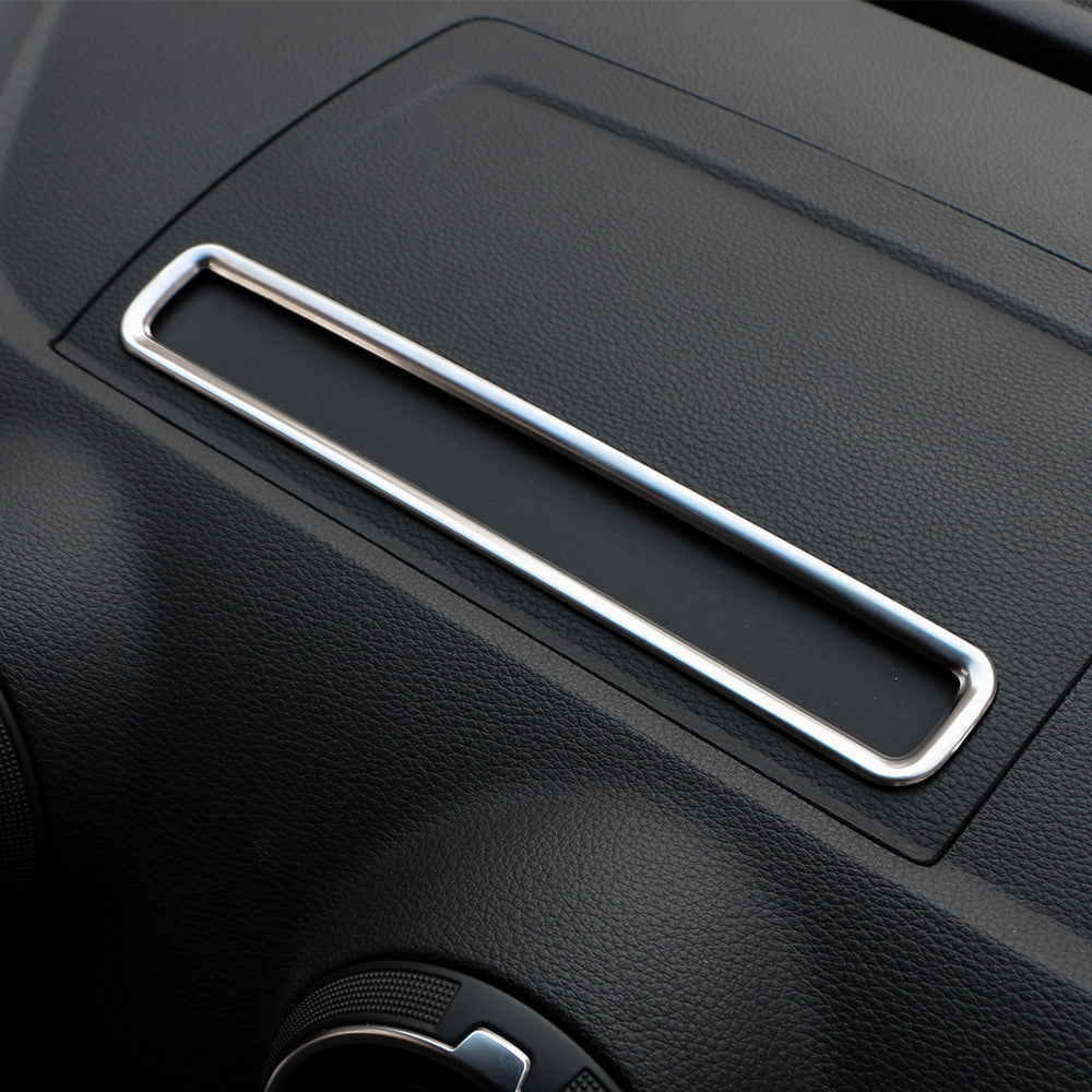 Edelstahl Navigationshalter Abdeckung Aufkleber passend für Audi A3 8V | Innenraum Dekor Rahmen Tuning Zubehör mit mitgeliefertem 3M Doppelklebeband