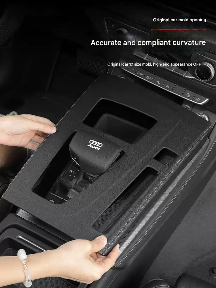 Leder Mittelkonsole Abdeckung für Audi A6L/A7 – Schaltknauf Blende & Schutzrahmen Innenraum Dekor