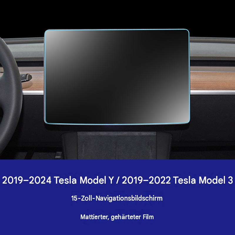 Tesla Model 3 (2019–2022) & Model Y (2019–2024) 15 Zoll Displayschutzfolie – Gehärtetes Glas für Touchscreen