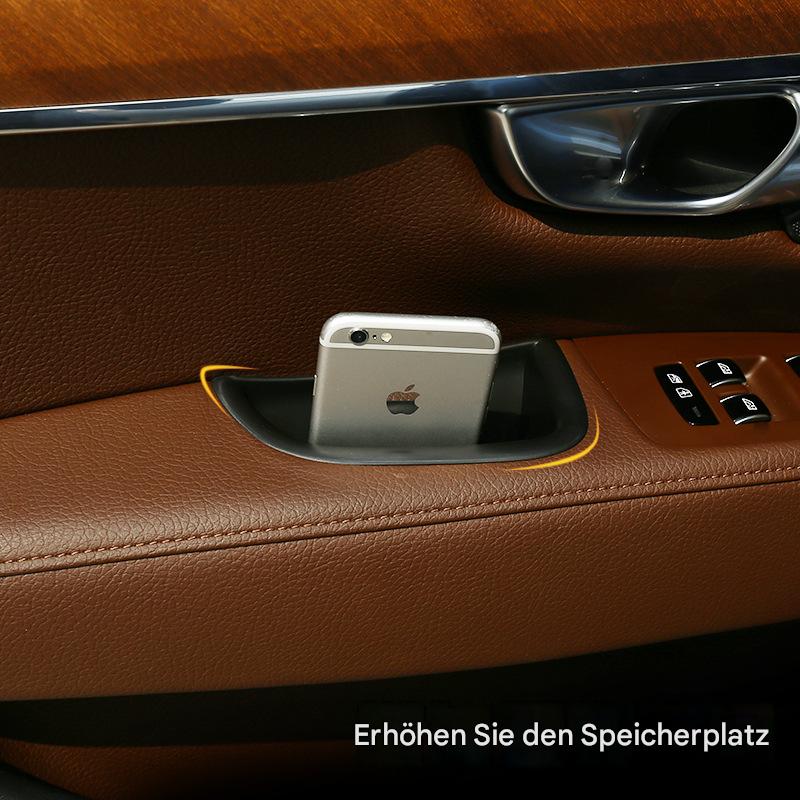 1 Paar ABS Türgriff Aufbewahrungsbox passend für Volvo S90 V90 (2017–2026) | Türgriffbox Armlehnen Ablagebox Tuning Zubehör Einsteckmontage