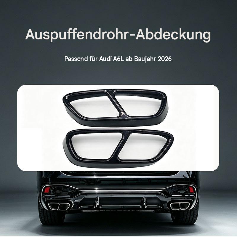 Vierrohr‑Auspuffblenden Edelstahl für Audi A6L 2026 | Funftesrad