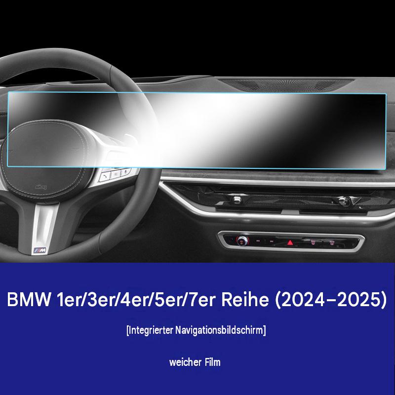 BMW 1er 3er 4er 5er 7er (2024–2026) Displayschutzfolie – Panzerglas für Curved Display, Navi & Touchscreen, Blendschutz