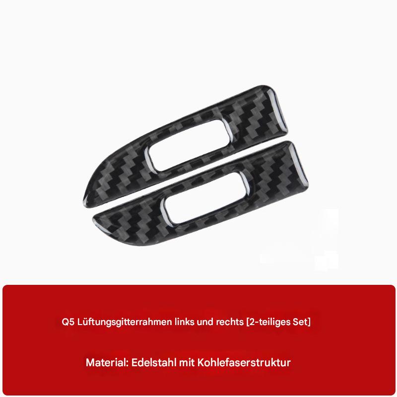 Audi Q5 2009–2018 Luftauslass Rahmen Edelstahl – Innenraum Dekor