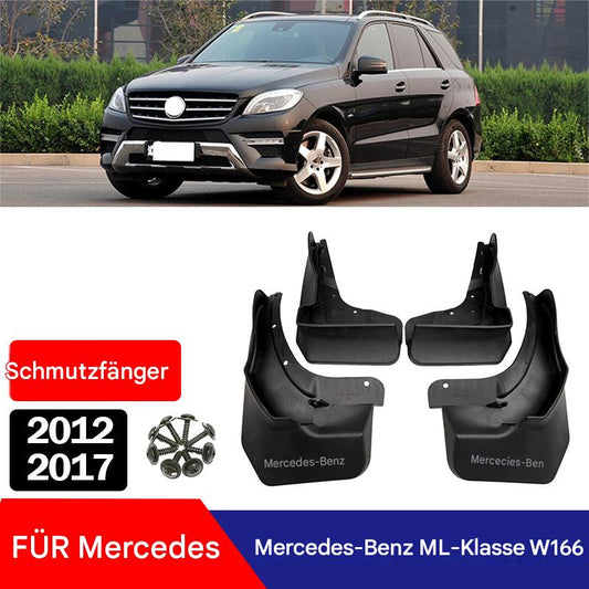 Schmutzfänger für Mercedes ML W166 ML350 ML400 | Neutraler elastischer Kunststoff Spritzschutz