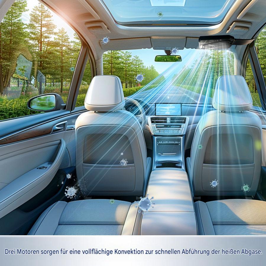 Solar Powered Car Window Exhaust Fan | Car Interior Cooling & Odor Removal Ventilator