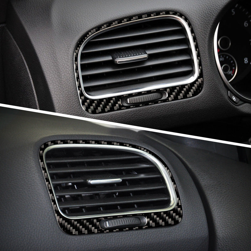 VW Golf 6 2008–2012 Lüftungsrahmen Echt-Carbon Innenraum Dekor