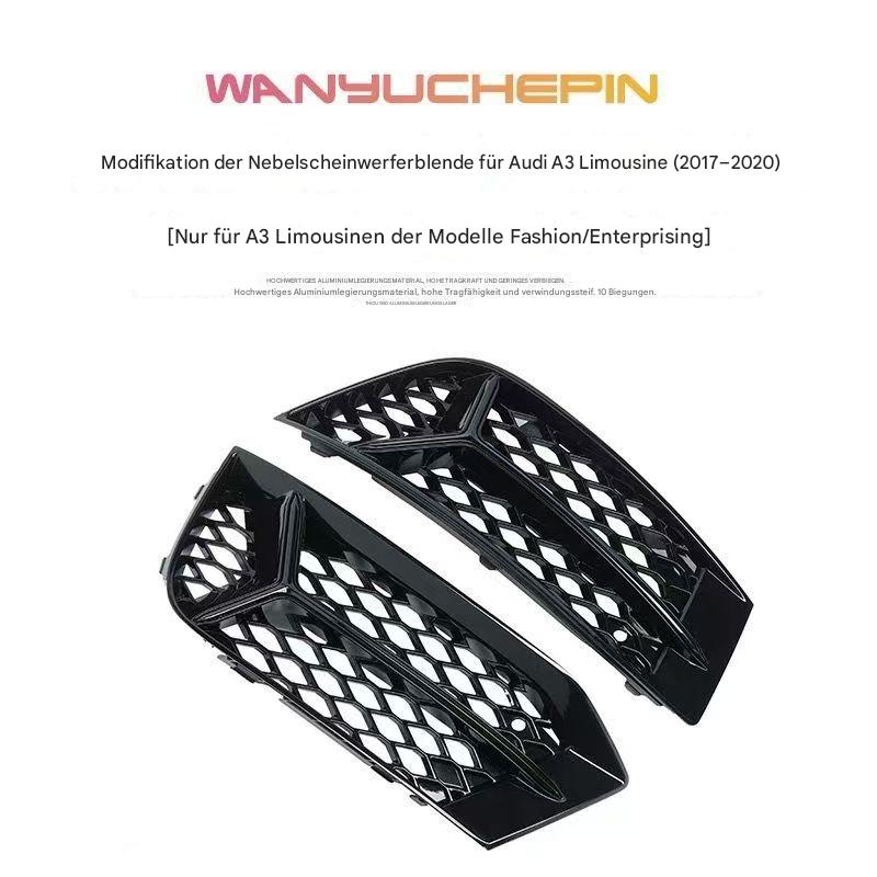 Waben-Nebelscheinwerfer-Abdeckungen – passend für Audi A3 8V/S3 (2017–2020), 1 Paar, sportliches Tuning-Zubehör