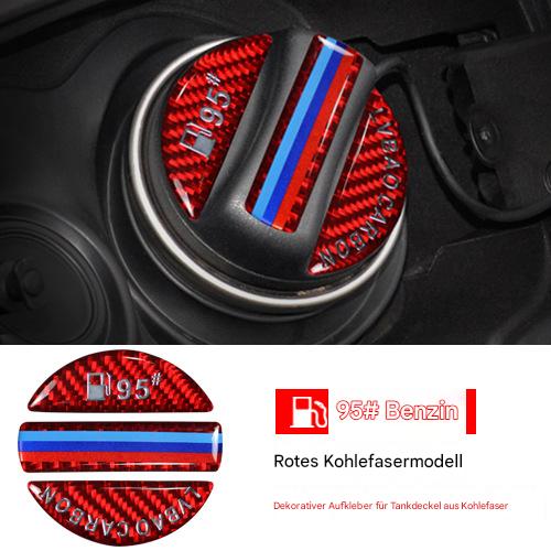 Kraftstoff Hinweis Aufkleber 92/95/98 – Carbon Tankdeckel Dekor