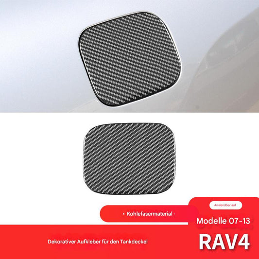 Carbon Innenraum Öl Tankdeckel Abdeckung für Toyota RAV4 2007–2013
