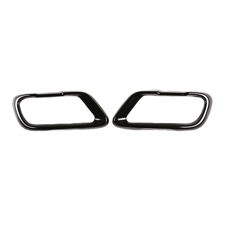 2er Set Glanzschwarz Edelstahl Endrohrblenden – Passend für BMW X5 (2021-2022) & Brilliance X5L