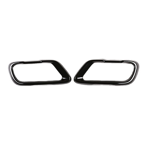 2er Set Glanzschwarz Edelstahl Endrohrblenden – Passend für BMW X5 (2021-2022) & Brilliance X5L