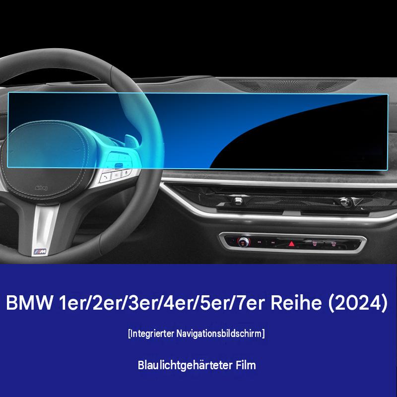 BMW 1er 3er 4er 5er 7er (2024–2026) Displayschutzfolie – Panzerglas für Curved Display, Navi & Touchscreen, Blendschutz