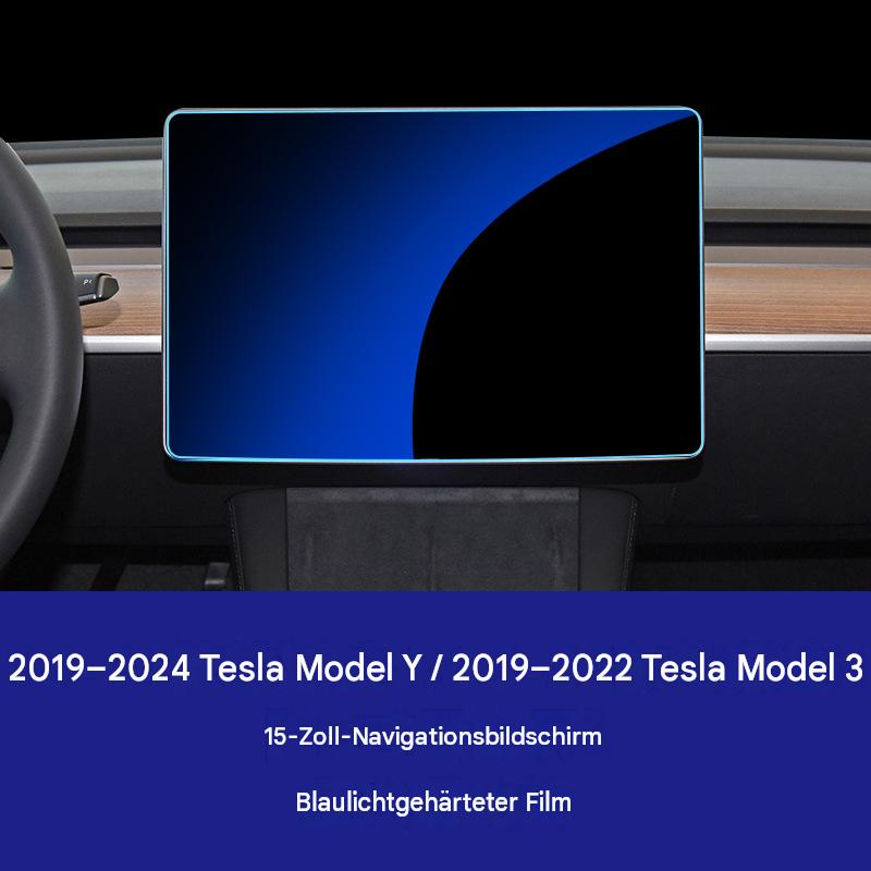 Tesla Model 3 (2019–2022) & Model Y (2019–2024) 15 Zoll Displayschutzfolie – Gehärtetes Glas für Touchscreen
