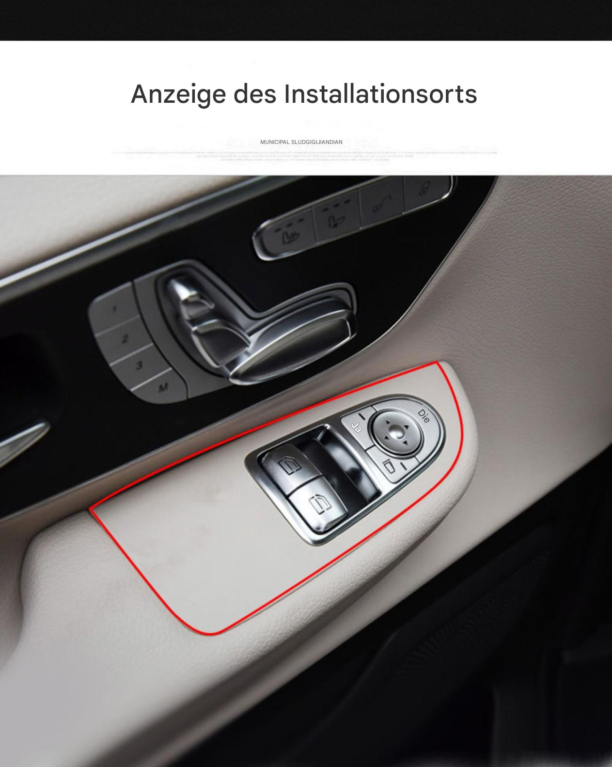 Fensterheberschalter Abdeckung für Mercedes V-Klasse V260 (2015–2022) – Interieur Zierblende aus ABS