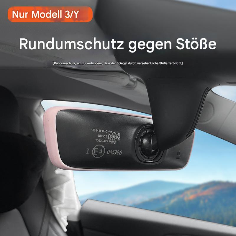 Tesla Model Y / 3 Rückspiegel Schutzabdeckung – Silikon Hülle für Innenraum, Anti-Kratz & Dekor Zubehör