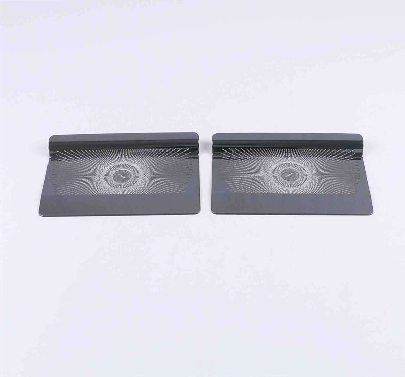 Funftesrad Lautsprecherabdeckung A‑Säule für Mercedes GLE W167 2020, Edelstahl Schwarz‑Titan & Silber