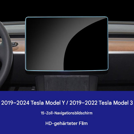 Tesla Model 3 (2019–2022) & Model Y (2019–2024) 15 Zoll Displayschutzfolie – Gehärtetes Glas für Touchscreen