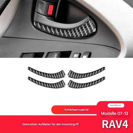 Carbon Türgriff Abdeckung für Toyota RAV4 2007–2013 – Innenraum Dekor