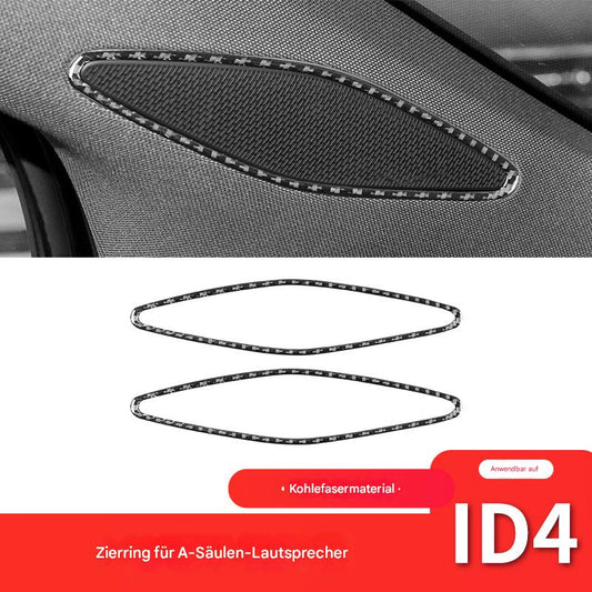 Carbon A-Säule Lautsprecher Abdeckung für VW ID.4 CROZZ 2021–2024