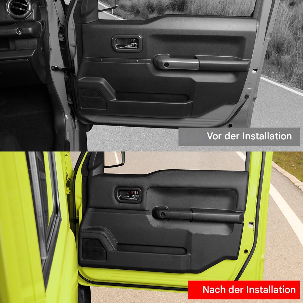 Suzuki Jimny JB64 JB74 JC74 2025 Türschutz Leder – 4-teiliges Set, Anti-Kick Türverkleidung, Kratzschutz mit 3M-Klebeband