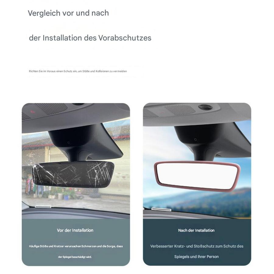 Tesla Model Y / 3 Rückspiegel Schutzabdeckung – Silikon Hülle für Innenraum, Anti-Kratz & Dekor Zubehör