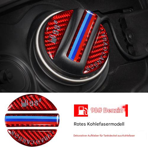 Kraftstoff Hinweis Aufkleber 92/95/98 – Carbon Tankdeckel Dekor