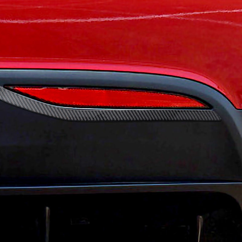 Tesla Model X Echtcarbon Zierleisten für hintere Nebelschlussleuchten – Carbon Abdeckung, Heckleuchten Dekoration & Tuning Zubehör