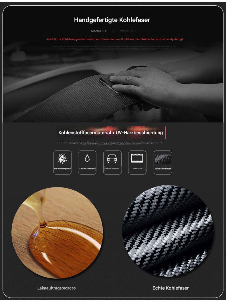 VW Golf 6 2008–2012 Lüftungsrahmen Echt-Carbon Innenraum Dekor